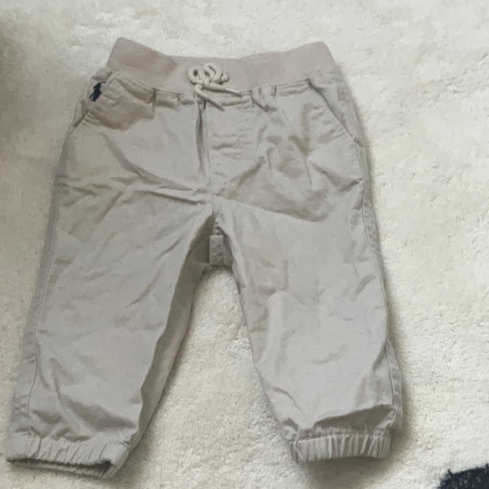 Ralph Lauren khaki joggers. Size 6m